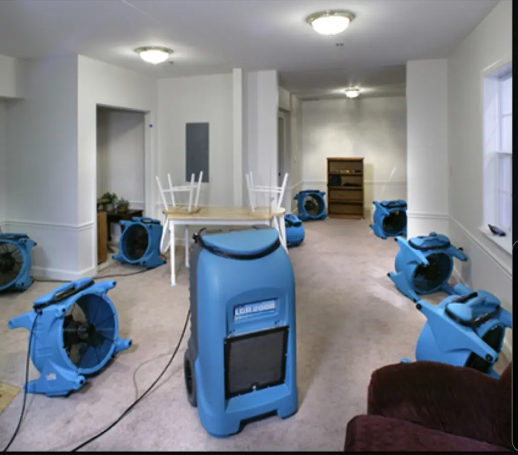 Air movers and dehumidifier setup for Water Extraction & Removal in Alamo Heights